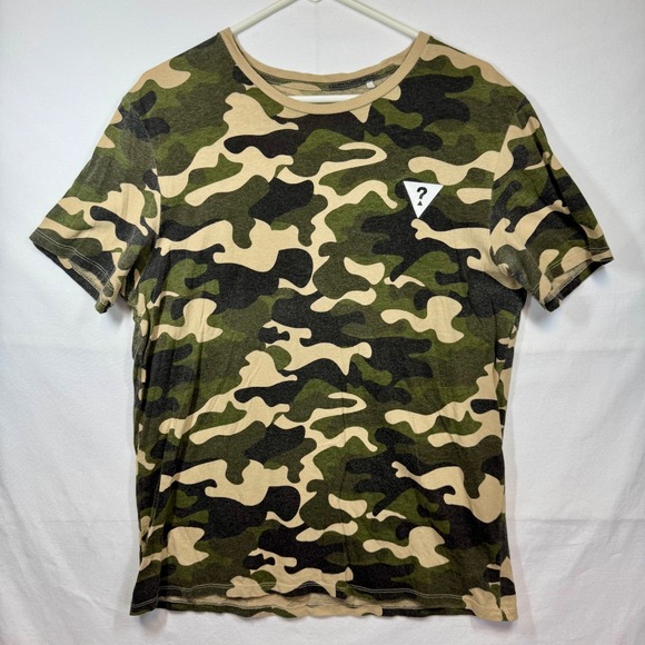 Guess Camouflage T-Shirt Short Sleeve Casual Top Military Print Sz Large‎ - Picture 1 of 7